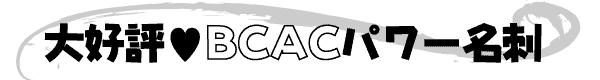 大好評!BCACパワー名刺